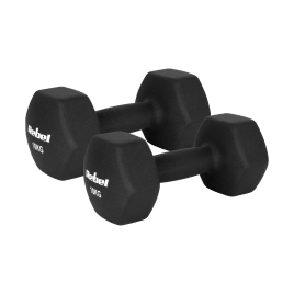 Hantelki żeliwne neoprenowe HEX 2x10kg, REBEL ACTIVE