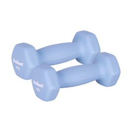 Hantelki żeliwne neoprenowe HEX 2x1kg, REBEL ACTIVE