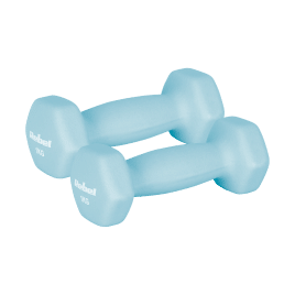 Hantelki żeliwne neoprenowe HEX 2x1kg, REBEL ACTIVE