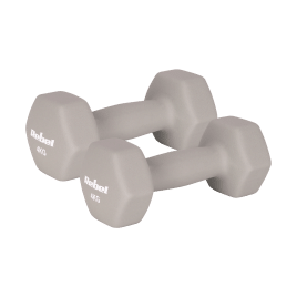 Hantelki żeliwne neoprenowe HEX 2x4kg, REBEL ACTIVE
