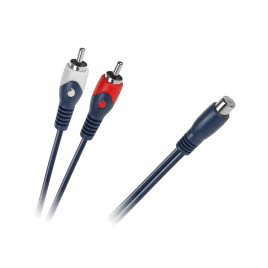 Kabel 1 x RCA gniazdo - 2 wtyki RCA 0.2m