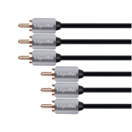 Kabel 3RCA-3RCA component 3.0m Kruger&Matz