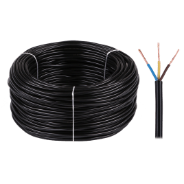 Kabel elektryczny OMY 3x0,75 300/300V czarny