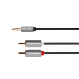 Kabel jack 3.5 wtyk stereo - 2RCA 1.8m Kruger&Matz Basic