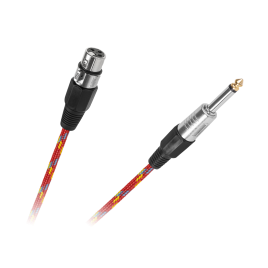 Kabel mikrofonowy gniazdo CANON-wtyk JACK 6.3mm 3m