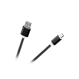 Kabel USB - micro USB M-Life nylon czarny 1m