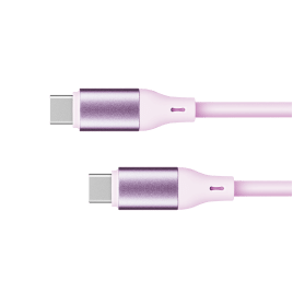 Kabel USB typu C - USB typu C 100 W 1 m silikonowy różowy Kruger&Matz Basic
