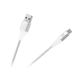 Kabel USB - USB micro REBEL 100 cm biały