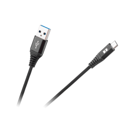 Kabel USB - USB micro REBEL 100 cm czarny