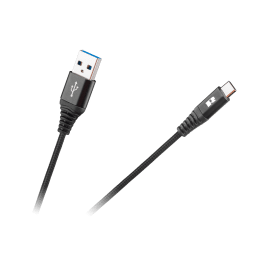 Kabel USB - USB typu C REBEL 100 cm czarny