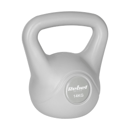 Kettlebell bitumiczny 14 kg szary REBEL ACTIVE