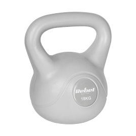 Kettlebell bitumiczny 18 kg szary REBEL ACTIVE