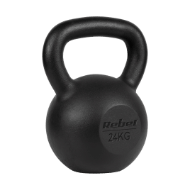 Kettlebell żeliwny 24kg, REBEL ACTIVE