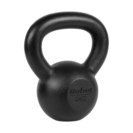 Kettlebell żeliwny 4kg, REBEL ACTIVE