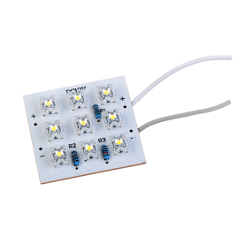 Klaster diodowy 9FLUX czerwony (PCB 40x40mm)