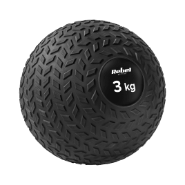 Mała piłka lekarska do ćwiczeń rehabilitacyjna Slam Ball 23cm 3kg, REBEL ACTIVE