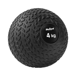 Mała piłka lekarska do ćwiczeń rehabilitacyjna Slam Ball 23cm 4kg, REBEL ACTIVE
