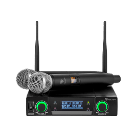 Mikrofon bezprzewodowy dwukanałowy UHF Azusa JU-822