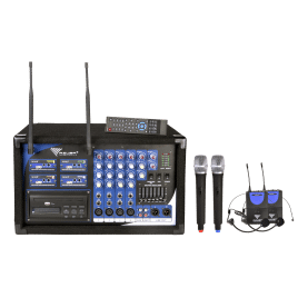 Mikrofon PA-180 UHF 4 kanały (2 mikrofony do ręki+ 2 nagłowne)