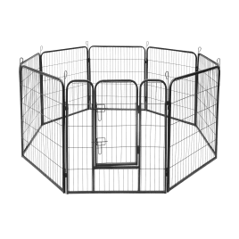 Modułowy kojec dla psa, stalowa zagroda, rozmiar XL, 8 paneli 80x100 cm , REBEL ANIMALS