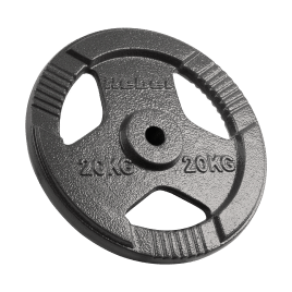 Obciążenie żeliwne 20kg, otwór 31mm, talerz z uchwytami, REBEL ACTIVE