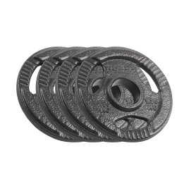 Obciążenie żeliwne olimpijskie zestaw 4x1.25kg, otwór 51mm, talerz z uchwytami, REBEL ACTIVE