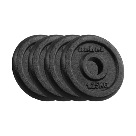 Obciążenie żeliwne zestaw 4x1.25kg, otwór 31mm, talerz klasyczny, REBEL ACTIVE
