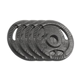 Obciążenie żeliwne zestaw 4x1.25kg, otwór 31mm, talerz z uchwytami, REBEL ACTIVE