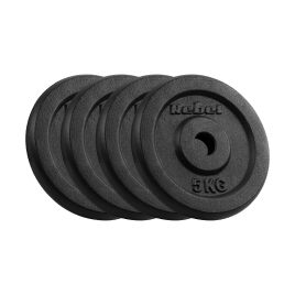 Obciążenie żeliwne zestaw 4x5kg, otwór 31mm, talerz klasyczny, REBEL ACTIVE