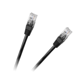 Patchcord kabel UTP 8c wtyk-wtyk 1,5m CCA czarny cat.6e