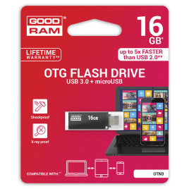 Pendrive Goodram USB 3.0 + microUSB 16GB OTG czarny