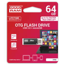 Pendrive Goodram USB 3.0 + microUSB 64GB OTG czarny