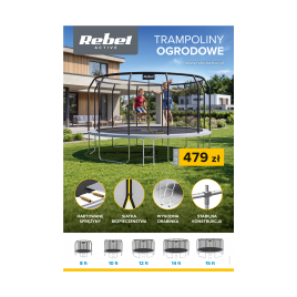 Plakat Rebel Active - Trampoliny ogrodowe