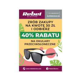 Plakat Rebel Electro - Promocja na okulary