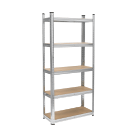 Regał metalowy magazynowy 150x70x30 srebrny Rebel