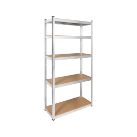 Regał metalowy magazynowy 180x90x40 srebrny Rebel