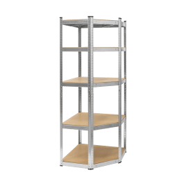 Regał metalowy magazynowy narożny 180x40x70 srebrny Rebel