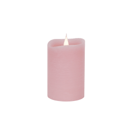 Świeca woskowa LED mała rustic pink