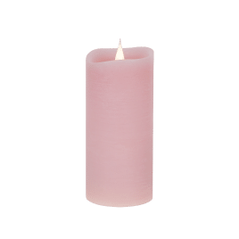 Świeca woskowa LED średnia rustic pink