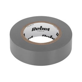 Taśma izolacyjna klejąca REBEL (0,13 mm x 19 mm x 20 yd) szara