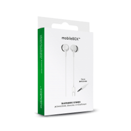 Zestaw słuchawkowy uniwersalny jack 3.5mm biały