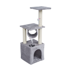 Drapak dla kota 30x30x92 cm , szary, REBEL ANIMALS