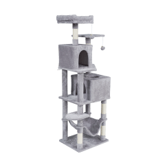 Drapak dla kota 48x40x155 cm , szary, REBEL ANIMALS