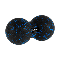 Duoball podwójna piłka do masażu 12cm, kolor czarno-niebieski, materiał EPP, REBEL ACTIVE