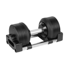 Hantel żeliwny regulowany automat 24 kg, skok co 1kg, REBEL ACTIVE