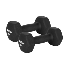 Hantelki żeliwne neoprenowe HEX 2x5kg, REBEL ACTIVE