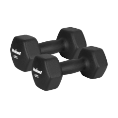 Hantelki żeliwne neoprenowe HEX 2x8kg, REBEL ACTIVE