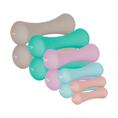 Hantelki żeliwne neoprenowe zestaw 21kg (2x0.5kg+2x1kg+2x2kg+2x3kg+2x4kg), REBEL ACTIVE