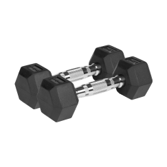 Hantle żeliwne gumowane HEX 2x2.5 kg REBEL ACTIVE