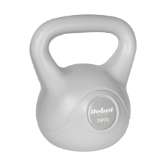 Kettlebell bitumiczny 24 kg szary REBEL ACTIVE